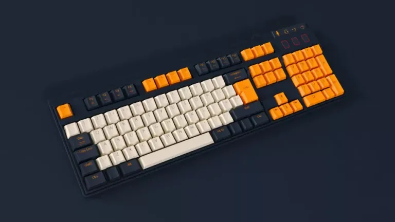 Teclado para PC, teclado mecânico de duas cores para jogos de digitação  para computadores